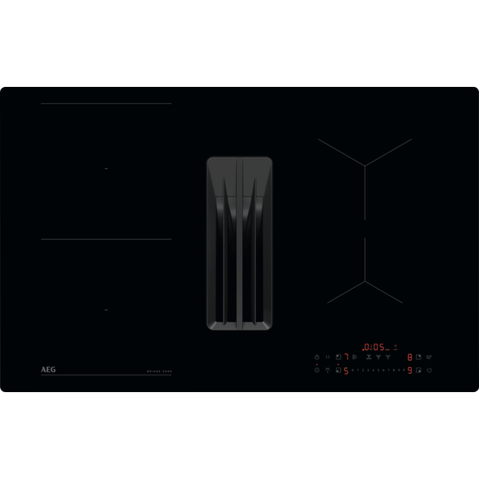 Plīts virsma ar integrētu nosūcēju 80 cm 6000.sērijas Bridge ar Hob2Hood