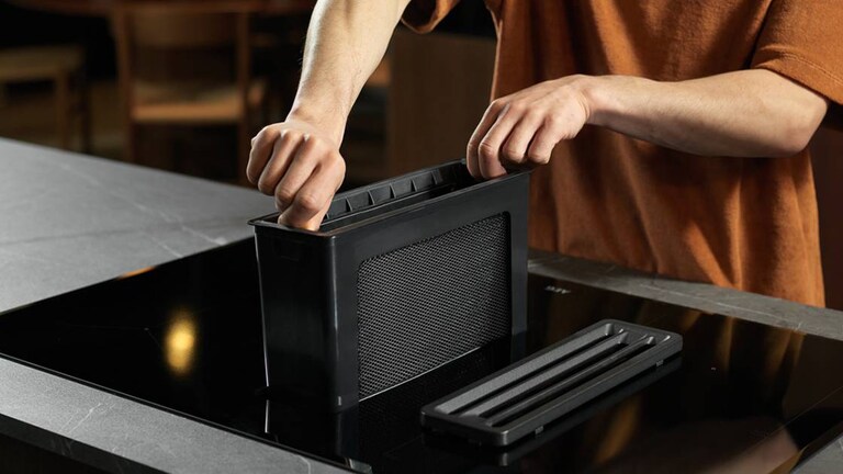 Ar roku ievietojams tvaika nosūcēja filtrs